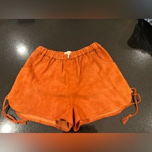 Maje leather shorts